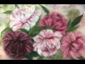 ПИОНЫ -- ЖИВОПИСЬ ШЕРСТЬЮ  / FELTING of  PICTURE /  HOW TO MAKE A PICTURE of  WOOL