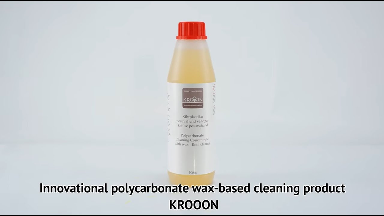 How to clean polycarbonate or greenhouse with KROOONWAX Cleaner and