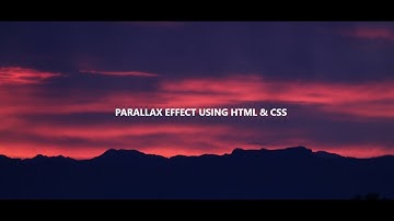 Pure CSS Parallax Scrolling || Quick tips and tricks || HTML & CSS