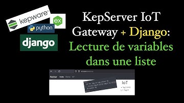 KepServer IoT Gateway + Django - Lecture et liste