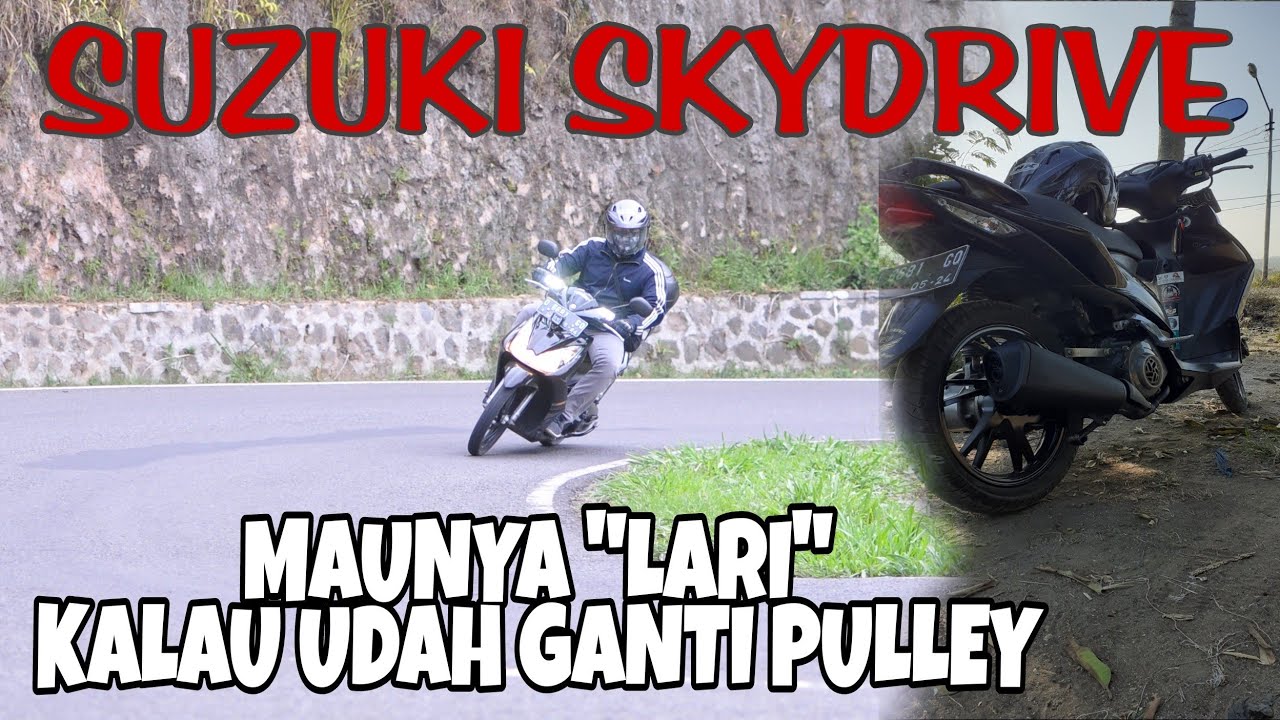 Testimoni ganti pulley depan Suzuki Skydrive || Test drive ke Subang