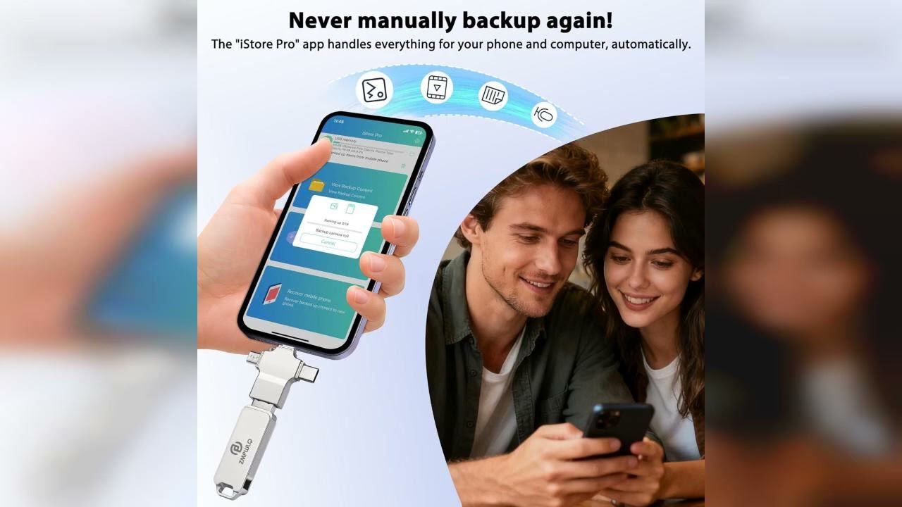 Review: Photo Stick 128GB for iPhone Android PC, Auto-Secure-Backup-Flash-Thumb-Drive, 4-in-1 ...