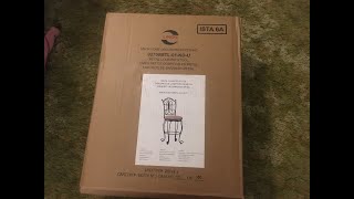 Walmart Clearance Brown LINON Home Decor Metal Counter Stools unboxing build test