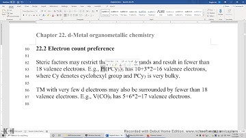 22 2 Electron Count Preference