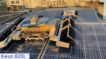 Kwun B20L Solar Cleaning Robot With Water Working On the Roof With Autonomously