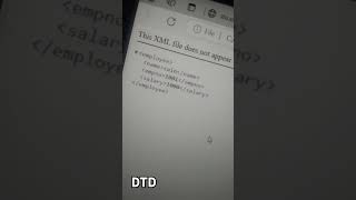 create a DTD using XML #coding #short video #Notepad#shortcuts .....