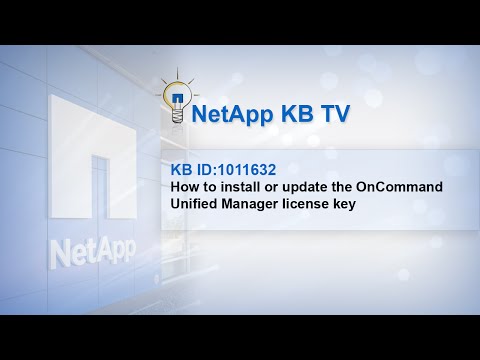 How to install or update the OnCommand Unified Manager license key