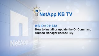How to install or update the OnCommand Unified Manager license key Profile