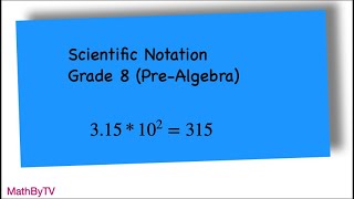Scientific Notation Grade 8 (Pre-Algebra)