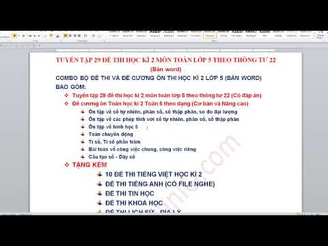 Video Tuyển tập 29 đề thi học kì 2 môn Toán lớp 5 theo thông... - YouTube