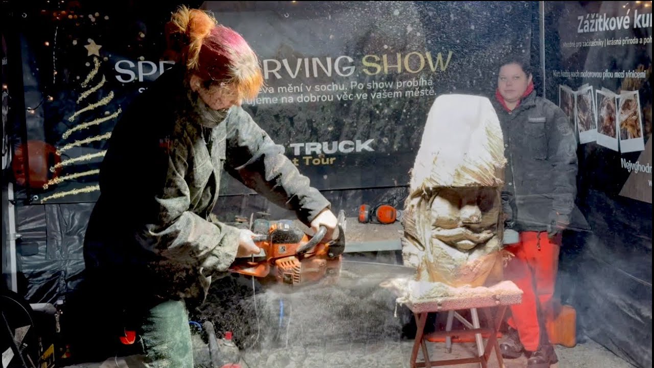 Speedcarving show v Kralupech - 3. advent (13. 12. 2025)