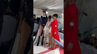 Kendall Jenner, Kim Kardashian and Kylie Jenner at the met gala Karl Lagerferd : A Line Of Beauty