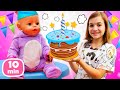 День рождения куклы Беби Бон 🥳🎁 Готовим торт из Плей До! Сборник игры в куклы дочки матери