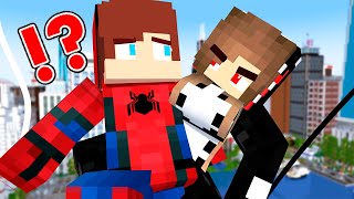MAIZEN: JJ Spider-Man Met VENOM WOMAN in VILLAGE!? - Minecraft Animation JJ and MIKEY