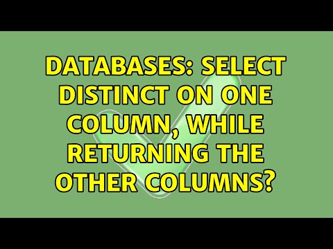 Databases: SELECT DISTINCT