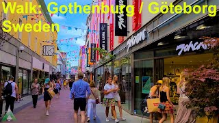 Walk Gothenburg / Göteborg, Sweden Tour  Summer 2023  4k 60fps UHD