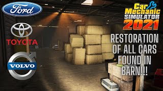 Restoration of all cars that were found in the Barn - Car Mechanic Simulator 2021