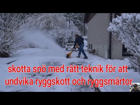 skotta snö rätt teknik undvika ryggskott ryggsmärtor #shovel snow proper technique avoid back shots