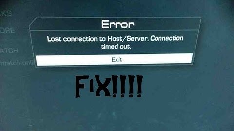 Xbox One Advanced Warfare: Lost connection to host server FIX
