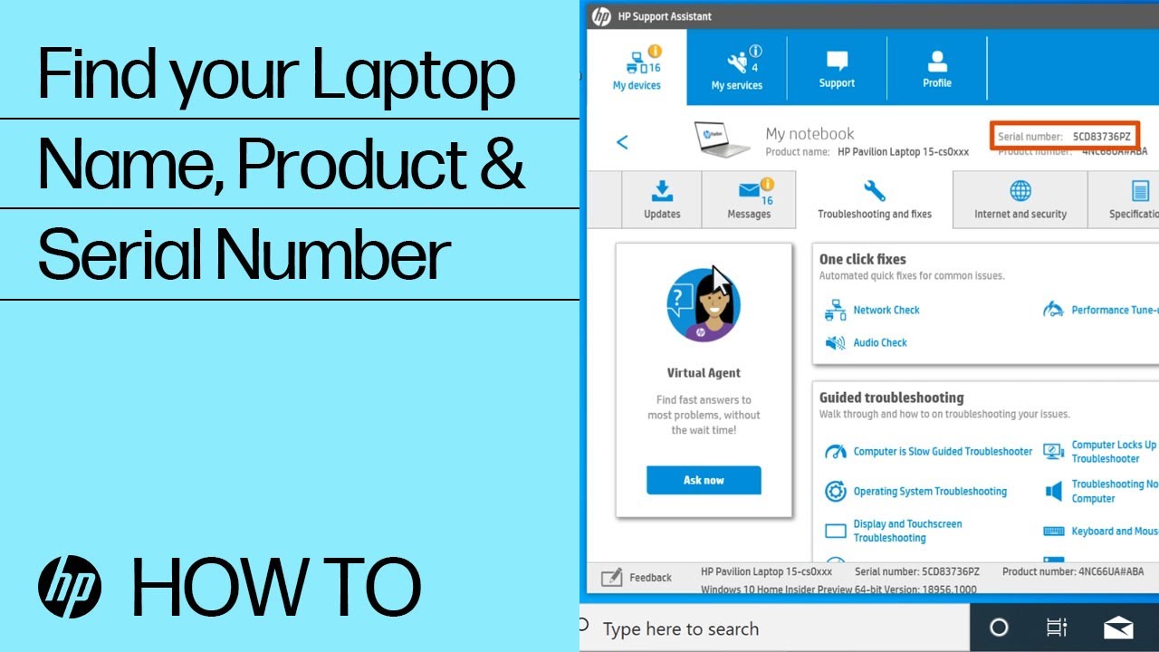 เช็ค serial number  New 2022  Find Your HP Laptop Name, Product Number, or Serial Number | HP Notebooks | @HPSupport