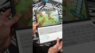 How to Draw a LAPTOP SKETCHBOOK Spread!! ✍️🎨 #arttutorial