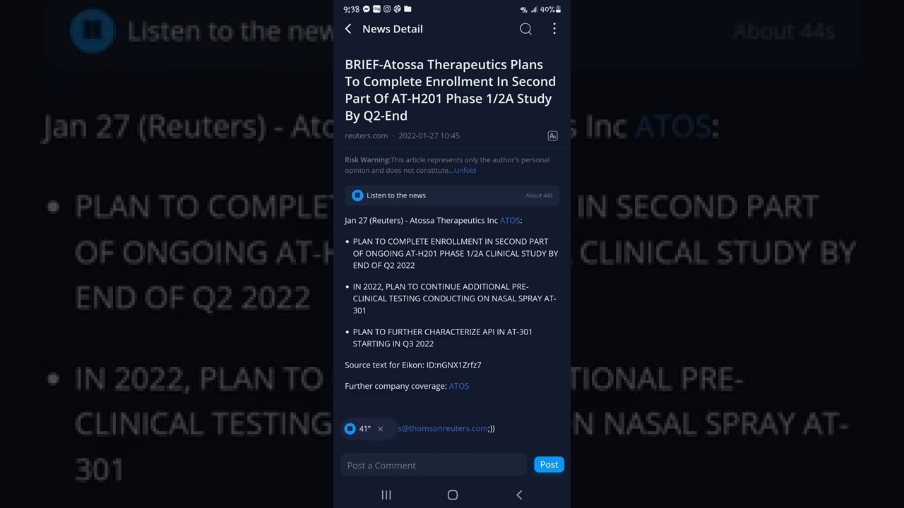 atossa stock New 2022 Penny Stock with 500% gain potential ATOS