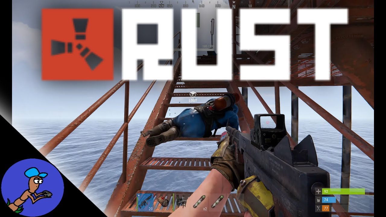 Rescuing the Mini Copter at Small Oil Rig | Rust Gameplay - YouTube