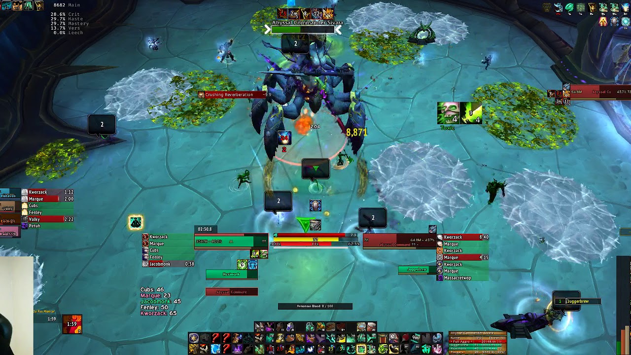 HiTP vs Mythic Abyssal Commander Sivara. Eternal Palace. Brewmaster PoV