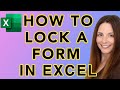 How To Lock A Form in Excel - Creating Fillable Forms in Excel