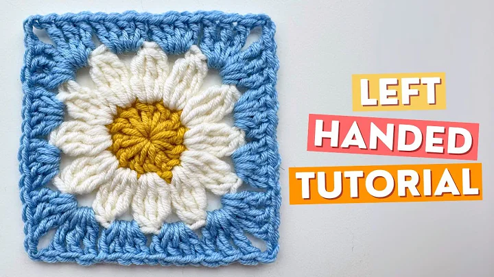 LEFT HANDED Beginner Flower Granny Square Tutorial