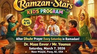 🌙 Ramzan Stars – Inspiring Young Hearts | Kids Program at Noor Masjid, MCMC, Piscataway, NJ, USA 🇺🇸 