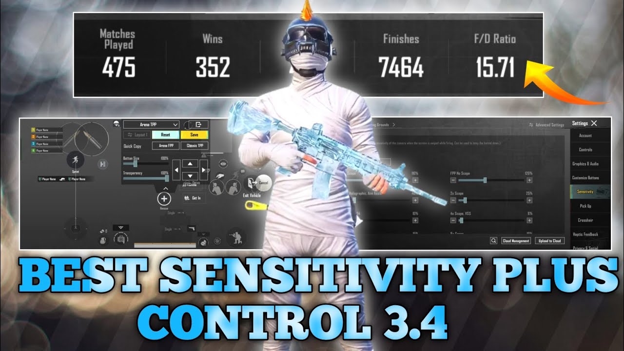 2024 NEW UPDATE 3.4 || BEST SENSITIVITY PLUS CONTROL SETTINGS IN BGMI ...
