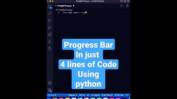 How to Create Progress Bar in 4 lines using python #shorts #shorts  #youtubeshorts #short  #python