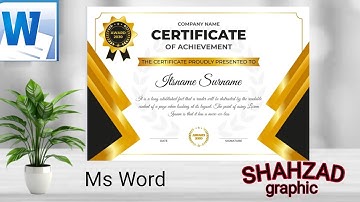 Design a Certificate in MS WORD / Create a PROFESSIONAL Certificate Design in Microsoft Word NOW!