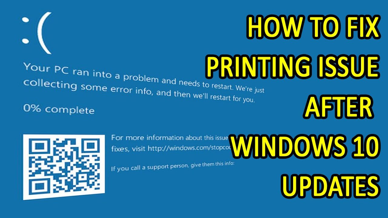 How to fix crashes when printing after windows 10 updates - YouTube