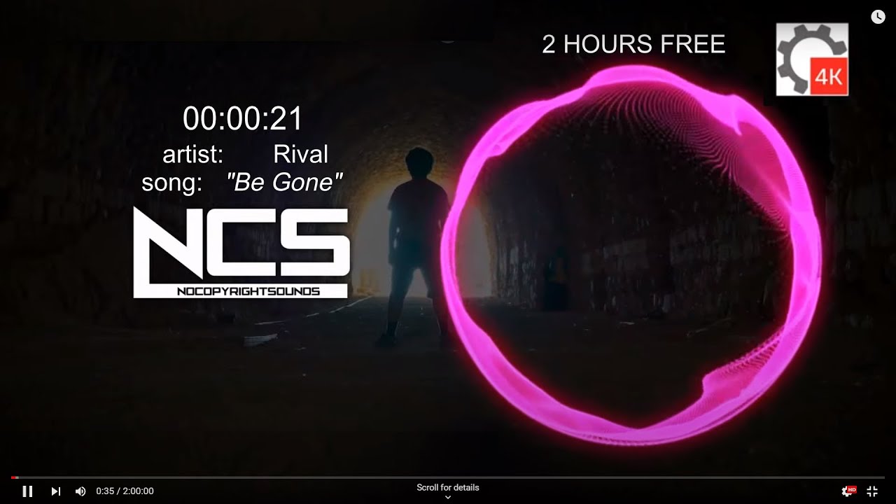Rival Be Gone, 2 hour continuous with timer, free EDM gaming background music video free to use