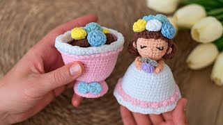 Hem Buket Hem Prenses! Sürpriz Amigurumi Bebek Yapımı |  Surprise Princess Bouquet Doll 1. Bölüm