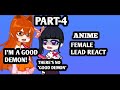 Anime female leads react  part4  ameri azazel  infinity reactions