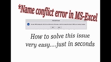 How to fix name conflict sheet error in #ms-excel