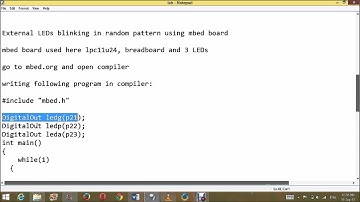 External LEDs blinking in random pattern using mbed board
