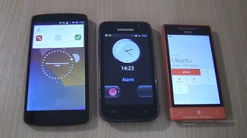 Incoming call & Ringing alarms at the Same Time Samsung S1+HTC+Nexus 5 With Ubuntu operating system