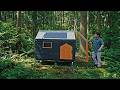 I built the world's smallest house, It includes a toilet, shower, and kitchen!