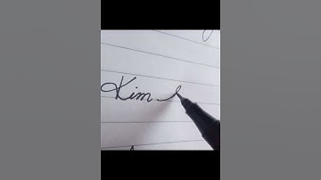 Kim Seokjin name in cursive writing#cursive#writing#kimseokjin#bts#khushicursivewriting#short