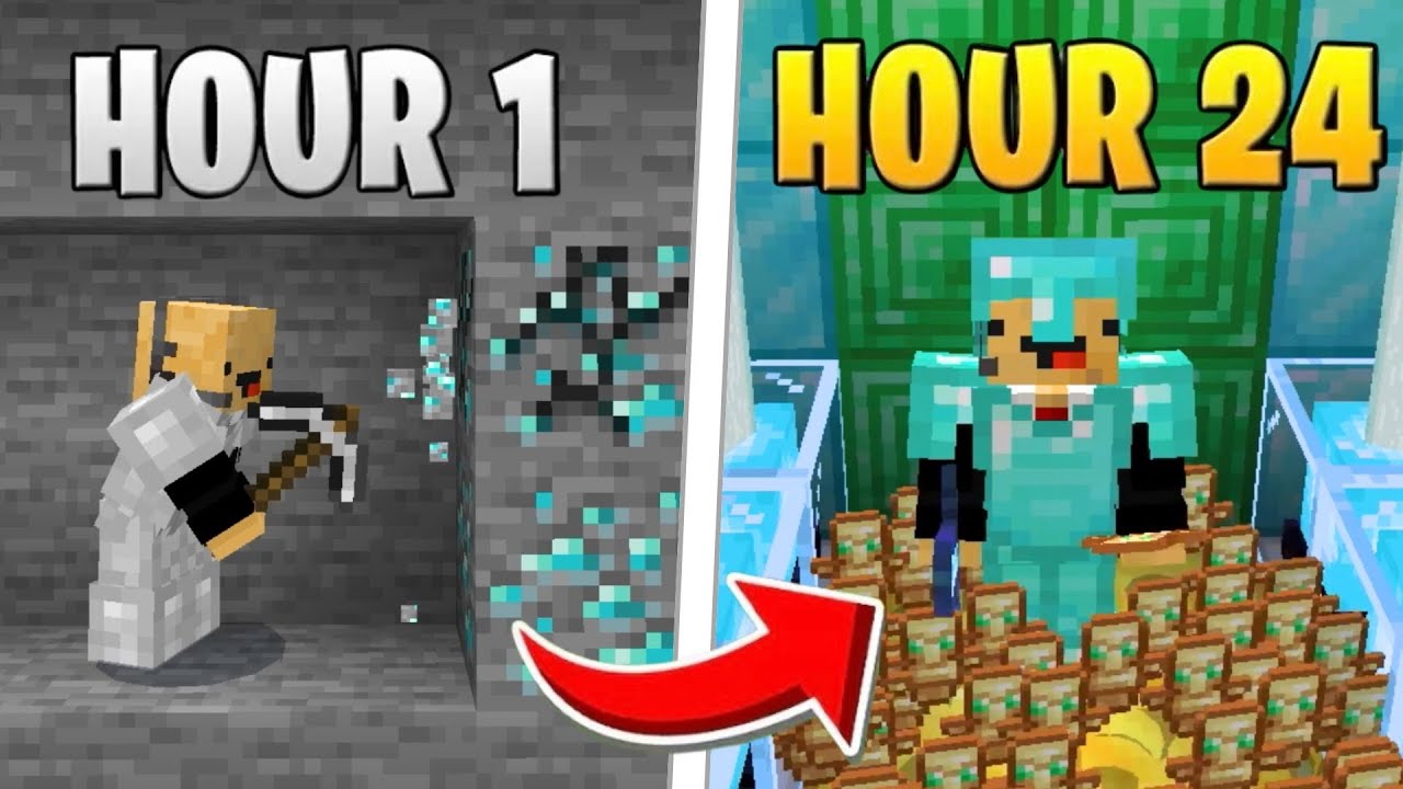 Minecraft 24 How Rich Can You Get in 24 Hours of Minecraft Hardcore? - YouTube