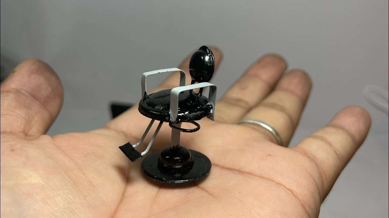 DIY miniature Barber Chair 🪑 Tutorial 