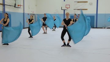 Bluecoats Indoor Flag Work with Kathy Pearson