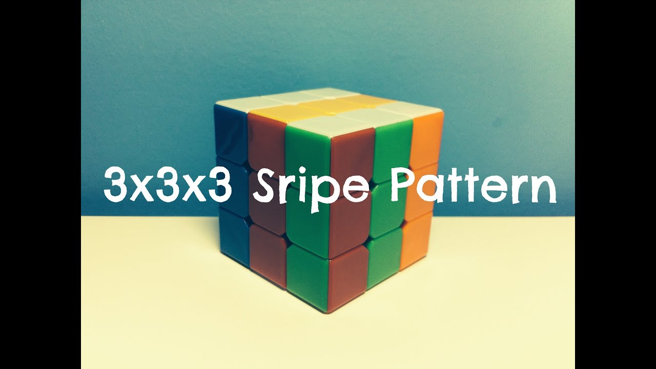 3x3x3 stripe pattern - YouTube