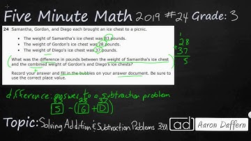 3rd Grade STAAR Practice Solving Addition and Subtraction Problems (3.4A - #9)