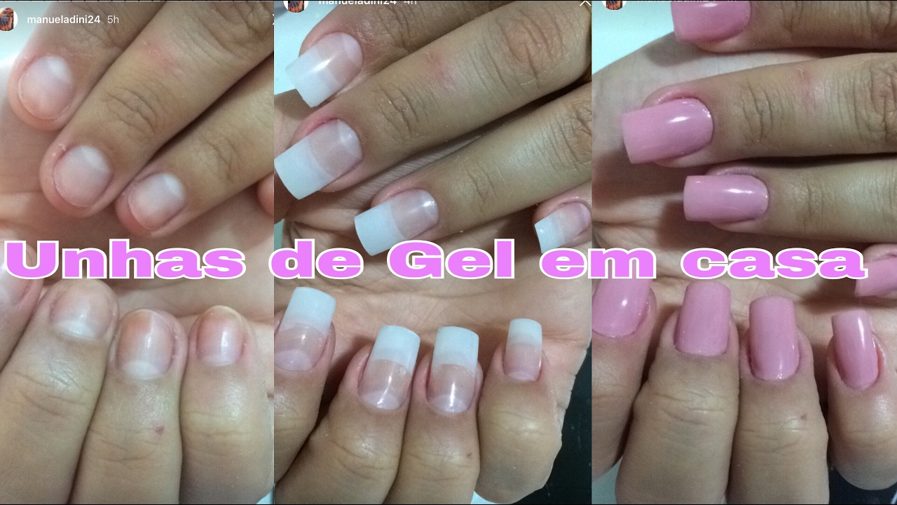 COMO FAZER UNHA DE GEL EM CASA - YouTube