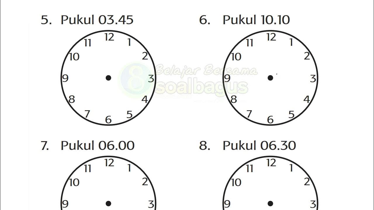 Menggambar Jarum Jam - Materi Matematika Kelas 3 SD/MI Tema 6 Semester